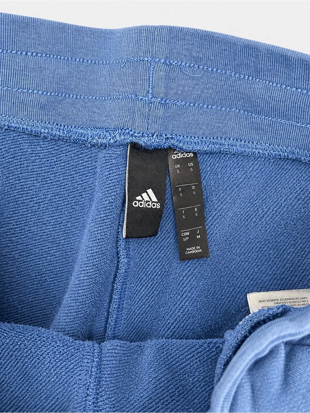 Adidas Men’s Blue Joggers with White Drawstring